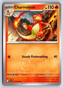 CHARMELEON 012/094 COMMON PHANTASMAL FLAMES POKEMON NM - Image 1