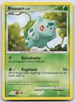 Bisasam 77/132 - Ratselhafte Wunder - DE - EXC - Pokemon TCG Karte - Image 1