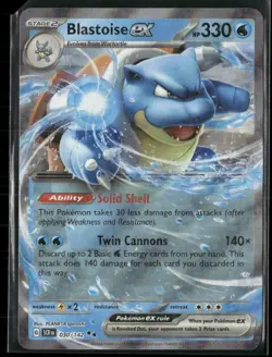 2024 Stellar Crown Double Rare Holo Pokemon Card #30 Blastoise EX A - Image 1