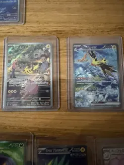 Pokemon Zapdos ex(SAR) 204/165 SV2A 151 and Pikachu 173/165 - Image 1