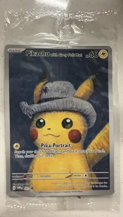 SEALED Pikachu with Grey Felt Hat - Van Gogh Promo SVP 085 POKEMON Pre-sale！ - Image 1