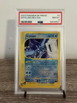 2003 POKEMON SKYRIDGE #4 ARTICUNO-REVERSE FOIL PSA 8 - Image 1