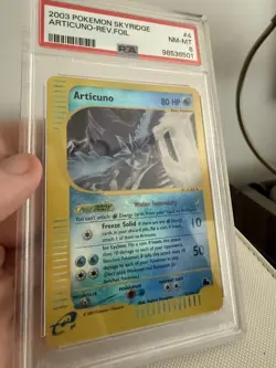 2003 POKEMON SKYRIDGE #4 ARTICUNO-REVERSE FOIL PSA 8 - Image 3