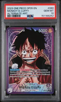 2023 ONE PIECE OP05-AWAKENING OF THE NEW ERA #060 MONKEY D. LUFFY PSA 10 - Image 1
