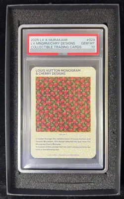 PSA 10 LOUIS VUITTON x MURAKAMI Trading card MONOGRAM & CHERRY DESIGNS 029 - Image 1