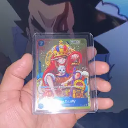 ONE PIECE BANDAI MONKEY.D.LUFFY HOLO PROMO CARD P-043 7000 POWER COST 7 CCG - Image 1