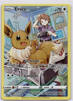 Eevee TG11/TG30 Brilliant Stars Trainer Gallery Pokemon Card - Image 1