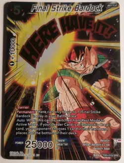 Final Strike Bardock SPR Foil: Dragon Ball Super Card - Image 1
