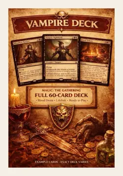 BLOOD PRICE — Vampire Nighthawk — Drain & Lifegain MTG 60 Card Deck Rares RTP - Image 1