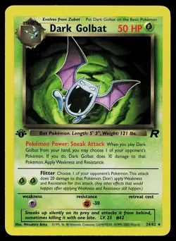 Pokemon Card - Dark Golbat Team Rocket 24/82 Rare 1st Edition - Image 1