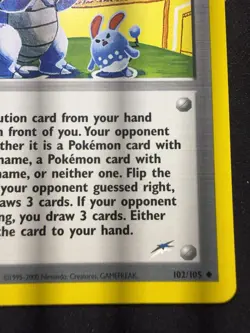 Pokemon Personality Test 102/105 - 1st Edition Neo Destiny - Pokemon Card - Image 5
