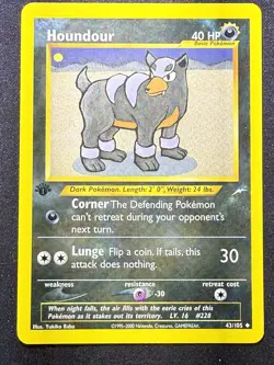 Pokemon Card - Houndour Neo Destiny 43/105 Uncommon 1st Edition - Image 1