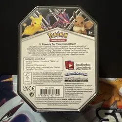 Pokemon Eternatus V Powers Tin Trading Card Game 4 Booster Packs Set NEW SEALED 820650807794 - Image 4