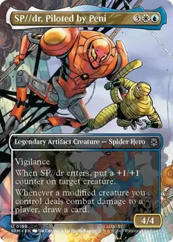 SP//dr, Piloted by Peni (Borderless) - FOIL - Marvel's Spider-Man - MTG - Image 1
