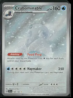 2024 Pokemon TCG Stellar Crown Illustration Rare Card #149 Crabominable - Image 1