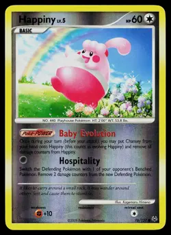 Pokemon Card - Happiny Platinum 76/127 Reverse Holo Common - Image 1