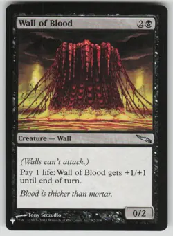 Wall of Blood Uncommon The List Reprints 82/306 MTG Near Mint 2020 - Image 1