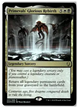 MTG Foil Primevals' Glorious Rebirth - Dominaria Moderately Played English - Image 1