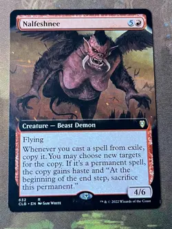 1x BORDERLESS NALFESHNEE - Commander - MTG - Magic the Gathering - Image 1