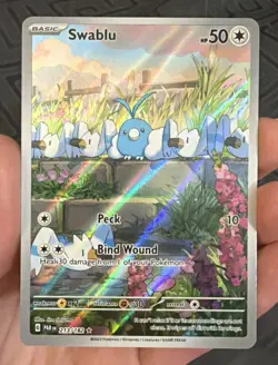 Swablu 213/182 SV04: Paradox Rift Illustration Rare Full Art Holo Pokemon TCG - Image 1