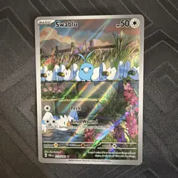 Swablu 213/182 SV04: Paradox Rift Illustration Rare Full Art Holo Pokemon TCG - Image 5