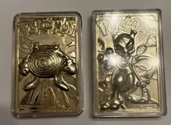 Pokemon MewTwo + Poliwhirl Trading card Burger King Vintage Cool Collection - Image 1