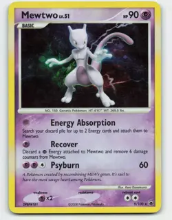 2008 Pokemon, Majestic Dawn, #9/100 Mewtwo, Holo Rare - Image 1