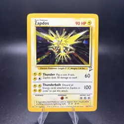 Pokemon TCG Zapdos Base Set 2 20/130 Holo Unlimited Holo Rare NM/LP Swirl -j - Image 1