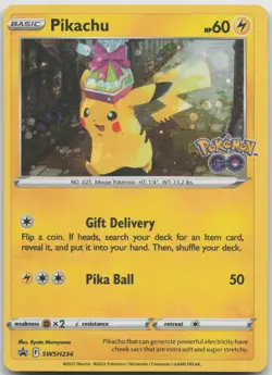 Pikachu SWSH234 Holo Promo Sword & Shield Promo Pokemon Lightly Played - Image 1