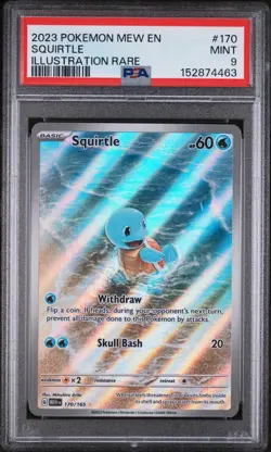 2023 POKEMON MEW EN-151 ILLUSTRATION RARE #170 SQUIRTLE PSA 9 - Image 1
