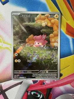 Pokemon Paldean Fates NM Pawmi 226/091 Shiny Illustration Rare NM - Image 1