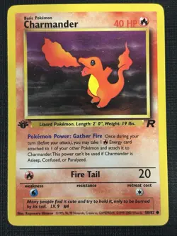 2000 POKEMON TEAM ROCKET FIRST EDITION CHARMANDER 50/82 COMMON - Image 1