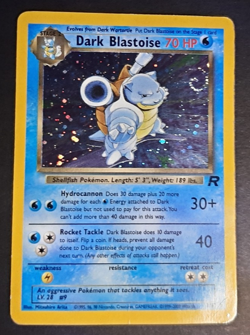 Swirl Dark Blastoise 3/82 Holo Team Rocket Pokemon TCG - Image 2