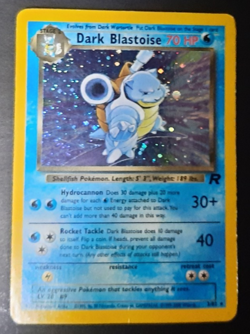 Swirl Dark Blastoise 3/82 Holo Team Rocket Pokemon TCG - Image 4