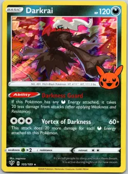 Darkrai 105/189 Holo Promo Trick or Trade BOOster NM - Image 1