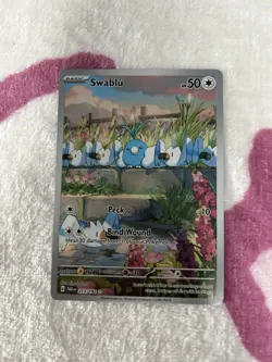 Pokemon TCG Swablu 213/182 Illustration Rare Paradox Rift - Image 1