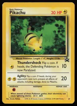 Pikachu 27 Promo Wizards Black Star Promos Pokemon English HP - Image 1