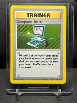 Computer Search 71/102 Rare Pokemon 1999 Shadowless Base Set LP - Image 1