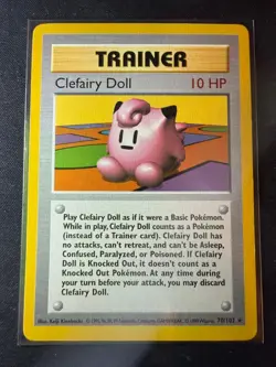 Clefairy Doll 70/102 Rare Base Set Shadowless Pokemon MP - Image 1