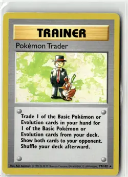 Pokemon Trader Rare Base Set (Shadowless) 077/102 Unlimited MP - Image 1