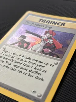 2000 Pokemon Gym Heroes 1st Ed WotC 19/132 The Rocket’s Trap Holo - Image 2