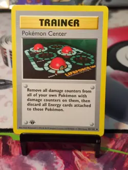 Pokemon Center 085/102 1st Edition Base Set Shadowless NM- Pokemon 1999 - Image 1