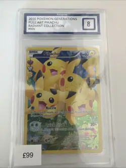 2016 Pokemon GENERATIONS RADIANT COLLECTION PIKACHU #RC29 PG 8 [PSA 8] - CLEAN - Image 1