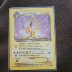 Dark Jolteon Uncommon Unlimited Team Rocket 38/82 HP Pokemon TCG - Image 1