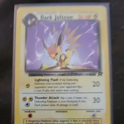 Dark Jolteon Uncommon Unlimited Team Rocket 38/82 HP Pokemon TCG - Image 2
