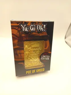 Yu-Gi-Oh! Limited Edition 24k Gold Plated Pot of Greed Metal Card - Image 2