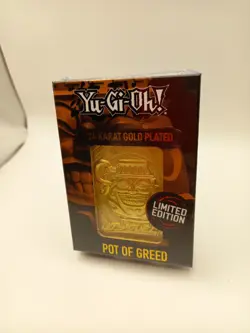 Yu-Gi-Oh! Limited Edition 24k Gold Plated Pot of Greed Metal Card - Image 3