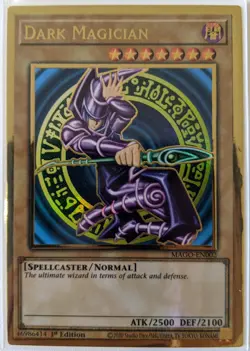 YuGiOh Dark Magician Gold Rare 1st Edition MAGO-EN002 NM - Image 1
