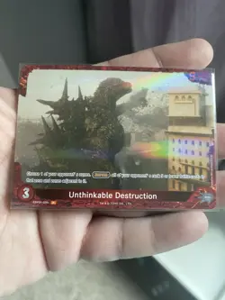TOHO Unthinkable Destruction Strategy P Holo Godzilla Card Game EBP01-029+ - Image 1