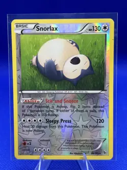 Pokemon TCG Snorlax Generations Reverse Holo Card 58/83 - Image 1